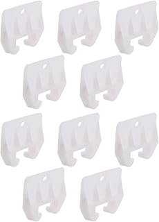 SENTOP Plastic Drawer Guides, 10Pcs Drawer Track Guides Dresser Drawer Guide Brackets, Replacement Furniture Parts for Dressers and Drawer Systems, White