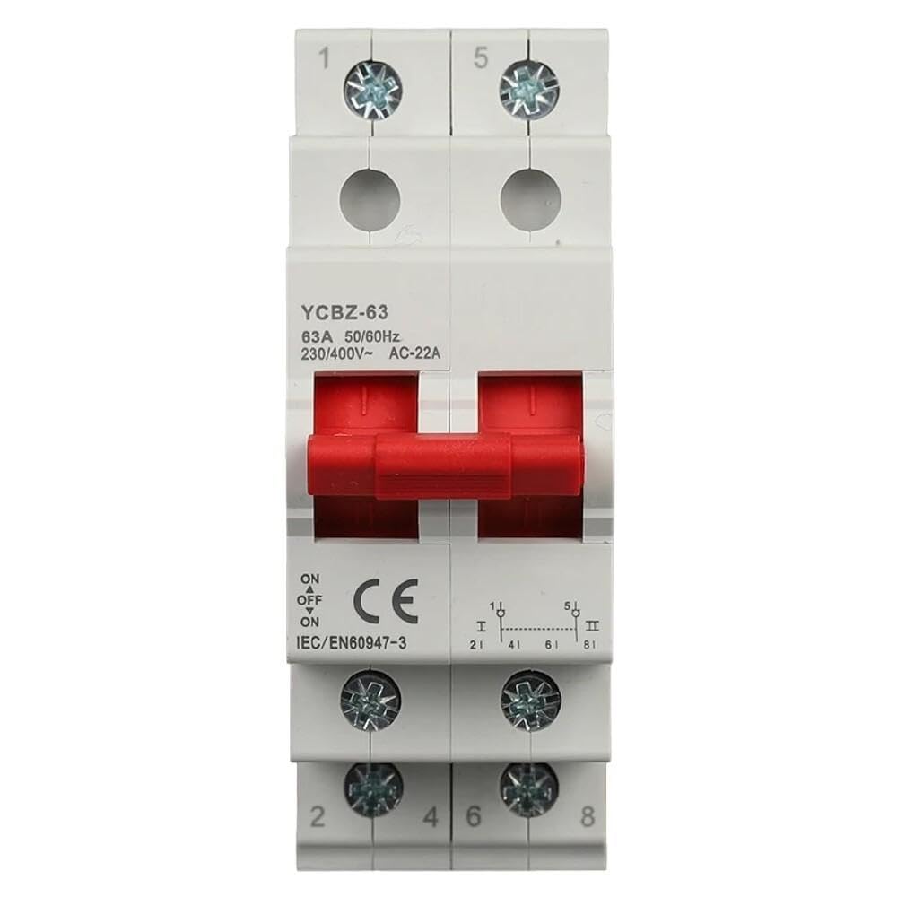 Accessori elettrici Commutatore 2 poli/3 poli 40A/63A 50/60Hz Sezionatore Interruttore automatico di carico Interruttore automatico di sicurezza residenziale(YCBZ-40 40A,3P)