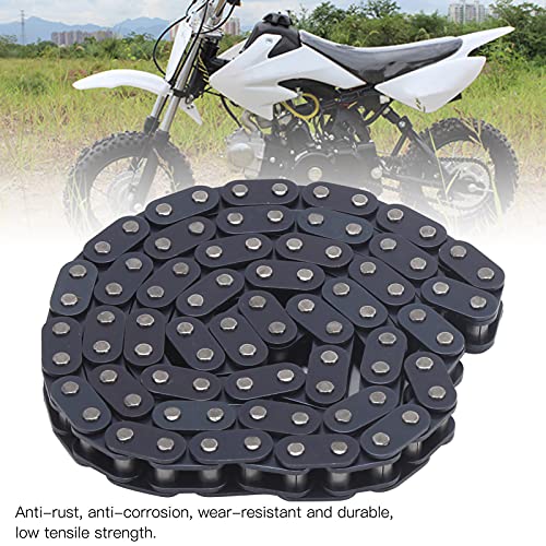 T8F-Kette, Hochsteife, Verstärkte Struktur, Starke Schlagfestigkeit, Korrosionsbeständige, Verschleißfeste Stahlkette für Dirt Quad 47 Cc 49 Cc Minimoto Pocket Bikes Zubehör