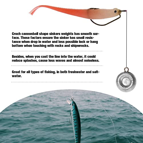 Disc Sinkers Fishing Weights for Saltwater 1oz 2oz 3oz 4oz