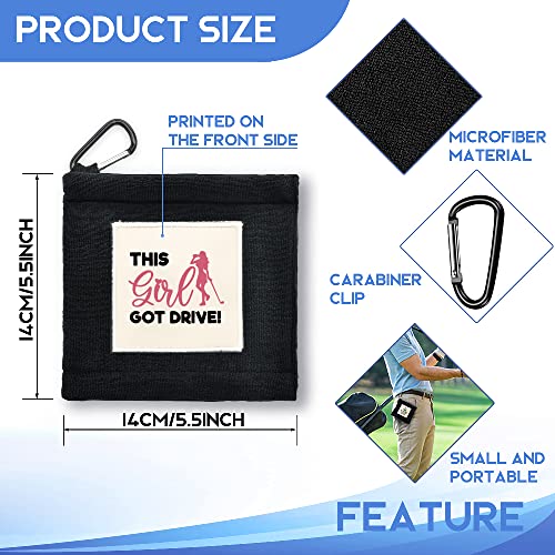 Geygie This Girl Got Drive Portable Microfiber Double Layer Pocket Golf Towel With Clip, Funny Golf Towel For Women Mom, Golf Accessories For Women Mom, Funny For Golf Fan #TOP2