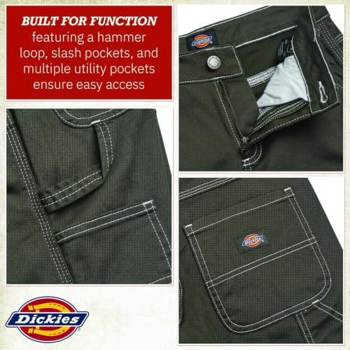 Image of Dickies Womens Casual Slim Fit Carpenter Pant-Non Stretch-Runs Small | Non-Stretch Utility Fabric with Functional Pockets, Runs Small So Size Up, Casual Styling That Pairs with Tees