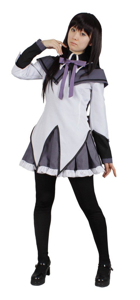 MILICA BOOKS Puella Magi Madoka Magica Homura Akemi with Soul Gem Cosplay Costume