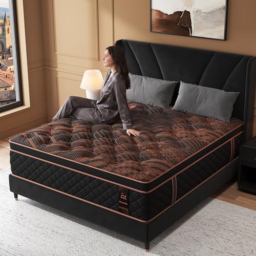 Skyhedon Queen Hybrid Mattress 12 Inch, Medium Firm Gel Memory Foam & Pocket Springs - Motion...