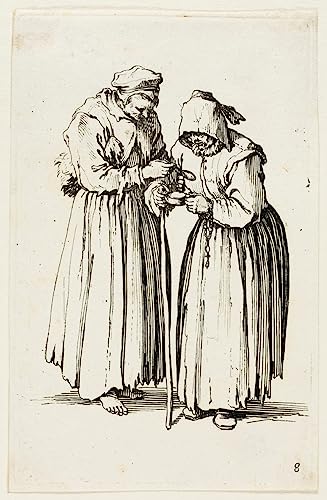 Toile Jacques Callot Deux mendiantes - Habillez un grand mur vide avec élégance