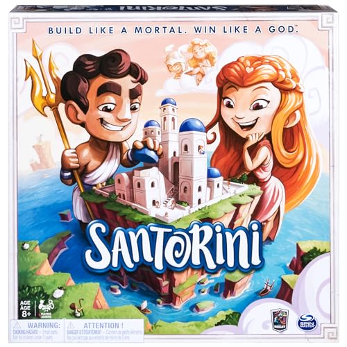 Santorini, Strategy Family Board Game 2-4 Players Classic Fun Building Greek Mythology Card Game, for Kids & Adults Ages 8 and up