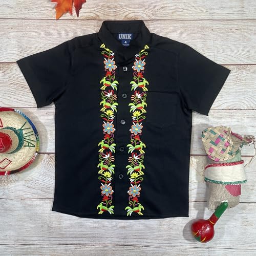 Premium Quality Boys Guayabera, Western Cowboy Theme Shirts, Button Down, Detailed Embroidery, and Fine Stitching2