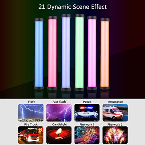 Andoer RGB Videoleuchte Lichtstab, Handheld Lichtstab Fotografie 2500K-9600K Dimmbare mit 21 Lichteffekten Magnetische… – Bild 6
