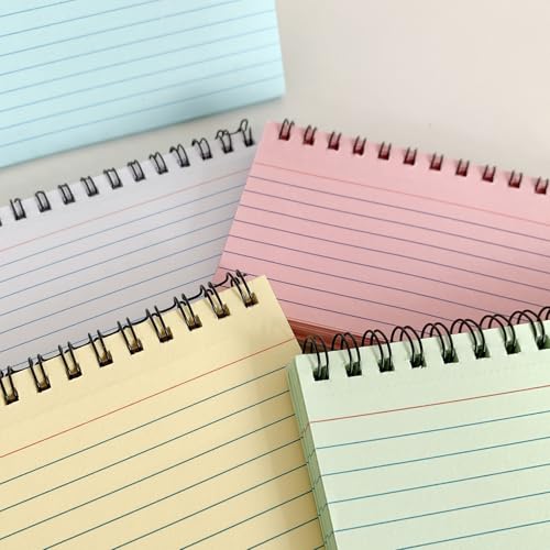 Bloc-notes à spirale fini les feuilles déchirées lot de 8 blocs lignés - 4