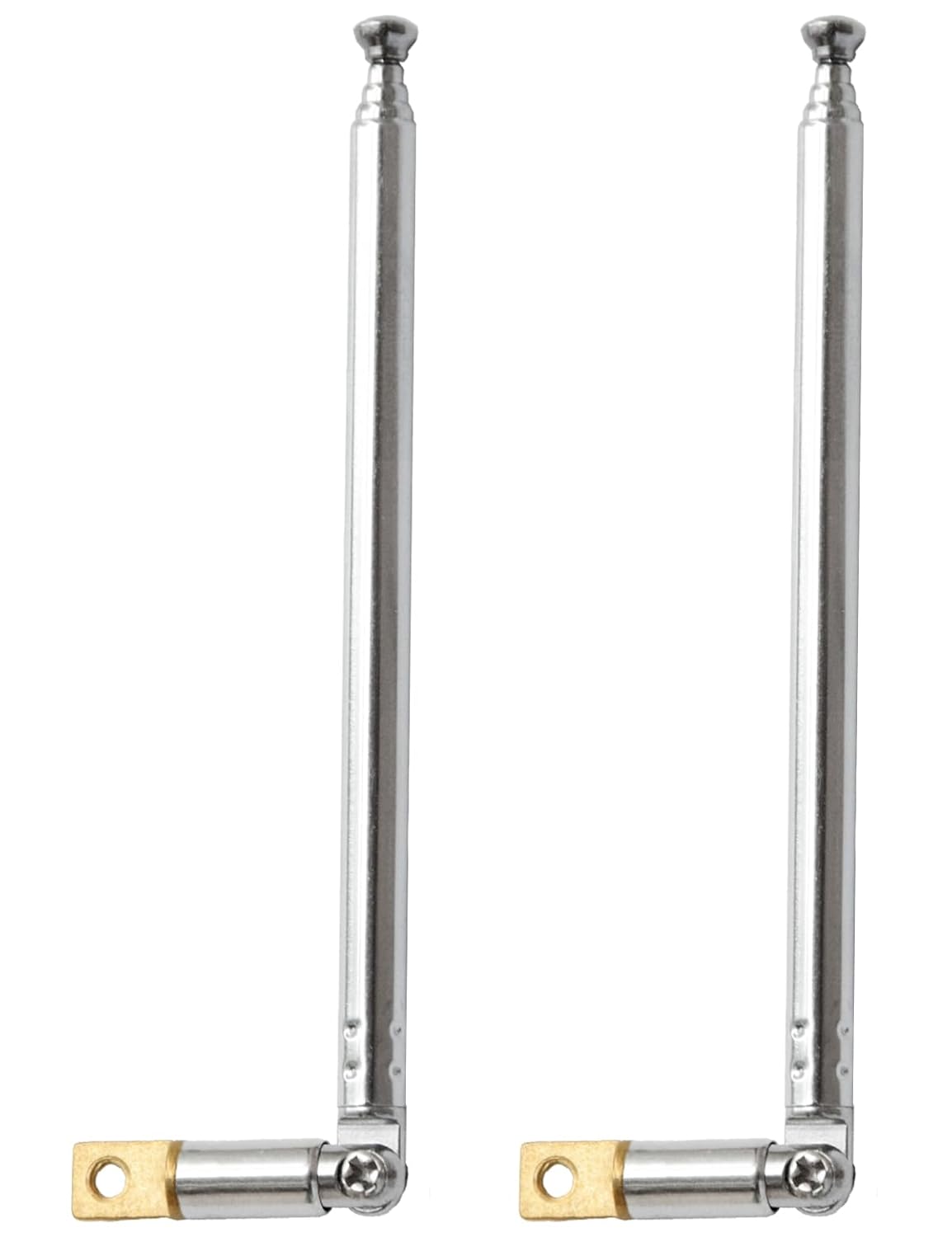 2PCS 5 Sections FM Telescopic Antenna 31 5CM 12 4Inch 75 Ohm Telescopic Radio Antenna Replacement for TV