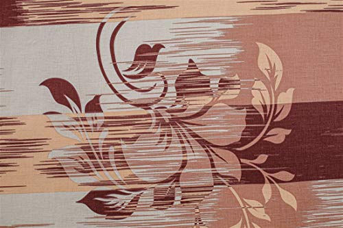 Image of Swayam Pure Cotton King Bedsheet with 2 Pillow Covers | Size 108 x 108 inch | 160 TC | Leaf Design | Soft Breathable Bed Sheet | Comfortable & Durable for Bedroom - Light Brown