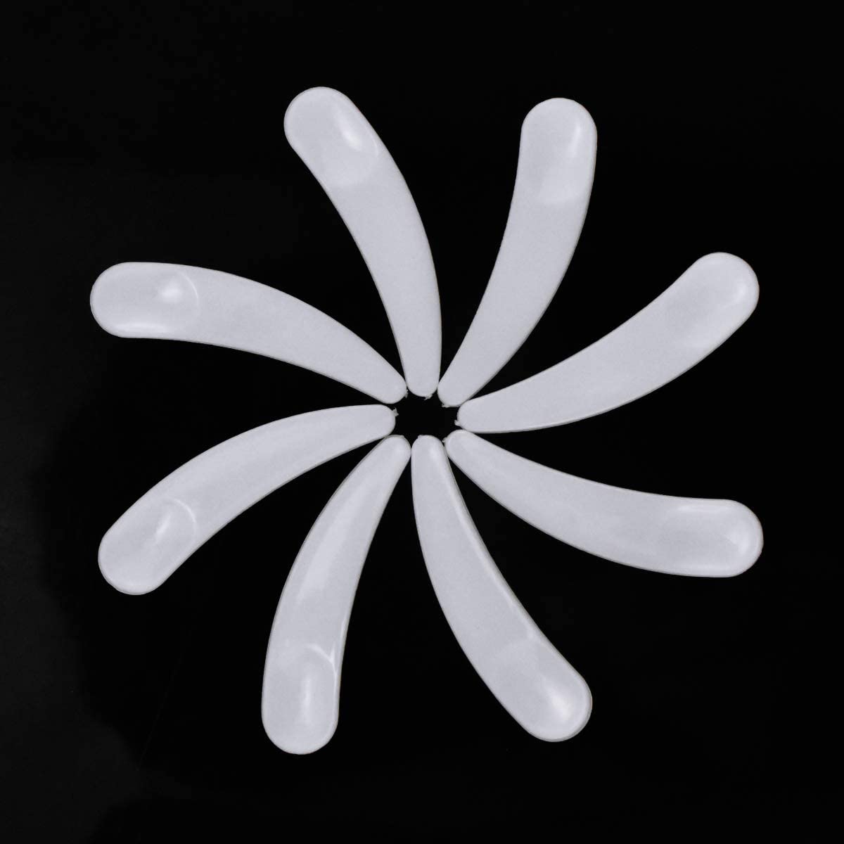 100 spatole cosmetiche in plastica, usa e getta, mini spatole cosmetiche (bianco)