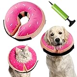 Dog Cone Collar,Soft Cone Collar for Dogs After Surgery for Large Medium Small Dogs,Pet Inflatable Collar Protective Recovery Donut Collar to Prevent Pets from Touching Stitches Small(Neck:5'-8')