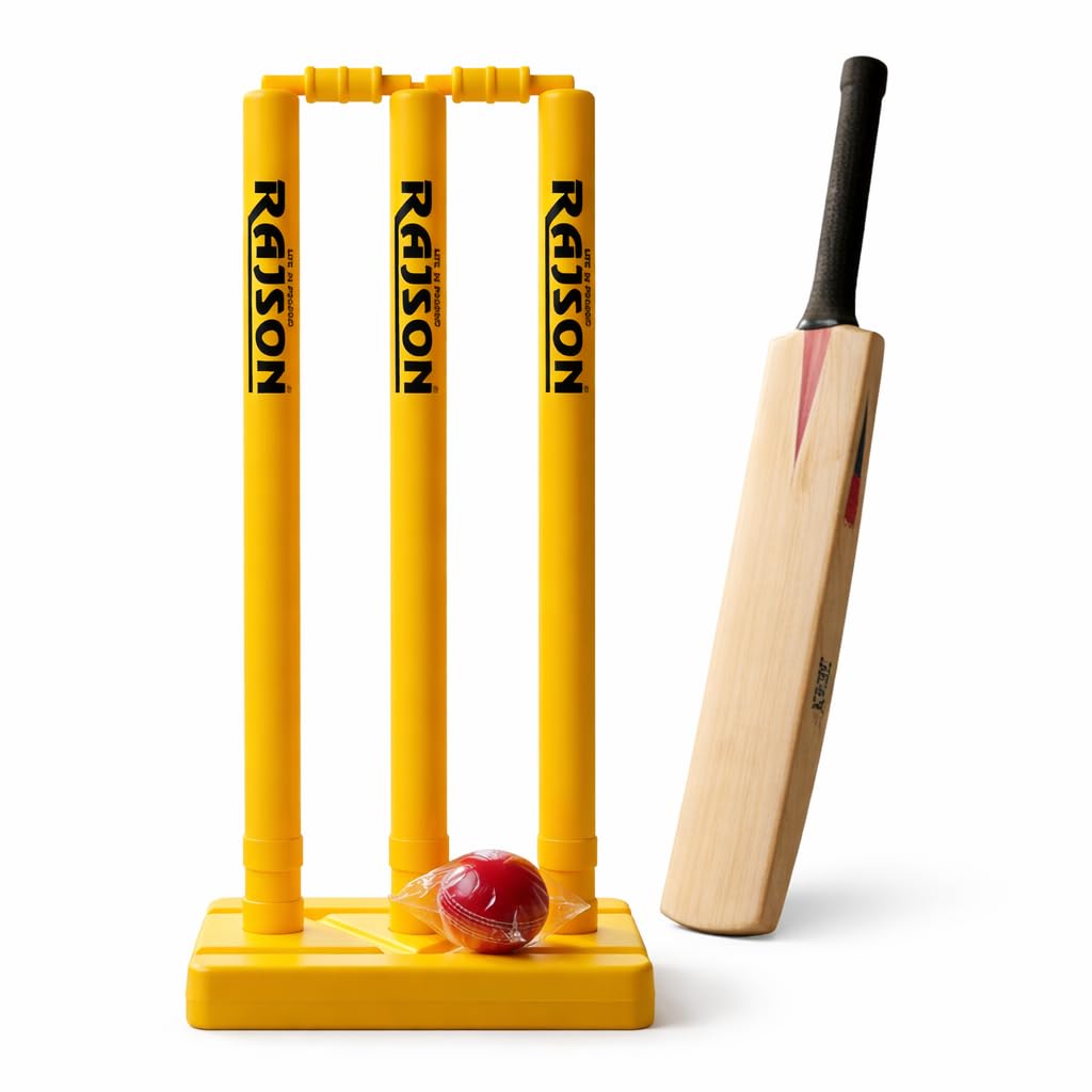 Plastic Cricket Kit for Kids – Size 06 No. (11-15 Years) Cricket Set with Bat, Stumps & Ball | Lightweight Cricket Training Set for Indoor & Outdoor Play | Kids Sports Toy Cricket Kit-image-46