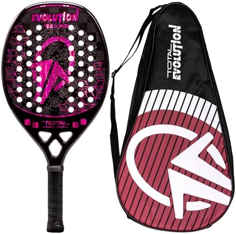 Raquete Beach Tennis Carbono 18k Total Evolution Violeta + Capa |...