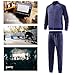 W JIANWANG Mens Track Suits 2 Piece Tracksuits Sweatsuits Set Jogging Suit Fashion Casual Joggers Running Sports Jacket and Pants Outfits Blue JW-065-L