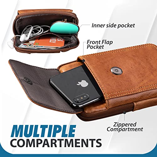 Hengwin Small Leather Crossbody Purse Men Bag Cell Phone Pouch for Belt by hengwin - Used condition - Image 3