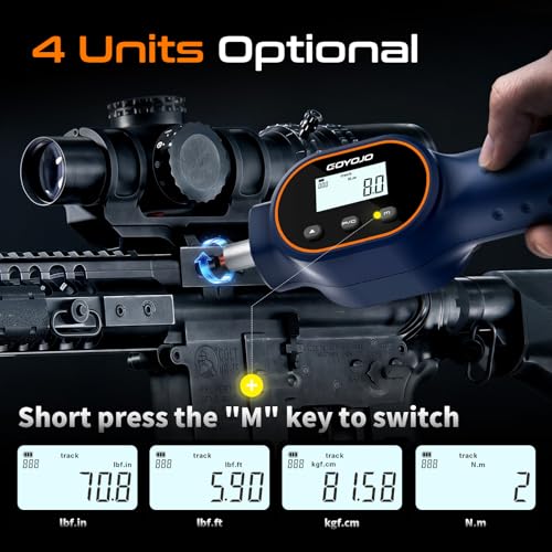 Image of GOYOJO Digital Torque Screwdriver 7.08-70.8 in-lb / 0.8-8 Nm, 1 /4 inch Adjustable Torque Screwdriver Set with Buzzer & Magnetic Bits, 999 Data Storage, for Gunsmithing, Electronics, and Mounting