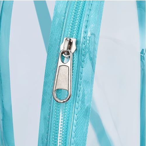 Image of Busiuw Clear Backpack for Stadium Events 12x12x6 with Front Pocket for Concert Sport Fashion Women Backpack Events Work Travel(Aqua)