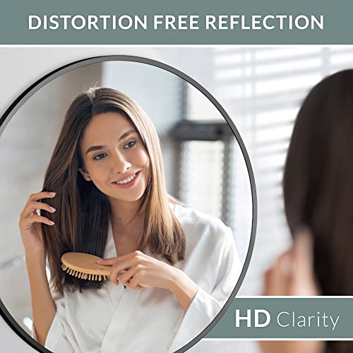 Barnyard Designs 30 Inch Black Round Mirror, Modern Bathroom Mirrors For Wall, Farmhouse Mirror, Metal Framed Round Mirror, Circle Mirrors For Wall, Bathroom Vanity Mirror, Wall Mirrors Home Decor #TOP3