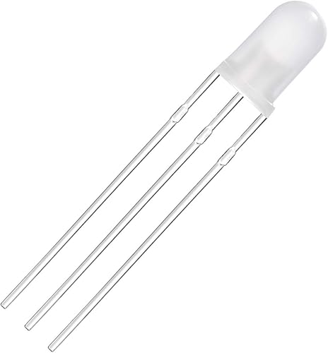 Miniatura 5 de CHANZON 100 luces de diodo LED difusas rojas y azules de 0.197 in, cátodo común (esmerilado redondo bicolor) lámparas de bombilla de iluminación