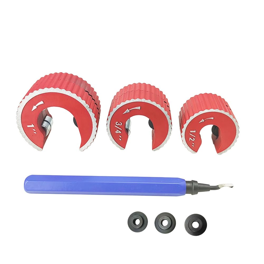 Littimoon Copper Pipe Cutter Tool Set Tube Cutters Copper Tubing Cutter Deburring of Copper Tubing and PVC B