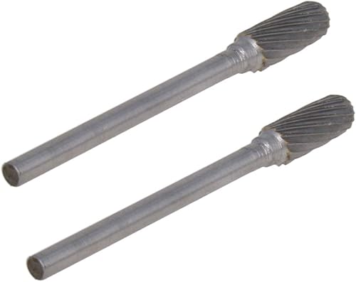 Vista 7 de Utoolmart Limas rotativas de carburo de tungsteno de 0.118 in, vástago de 0.118 in, herramienta de rebabas rotativas de forma cilíndrica dentada