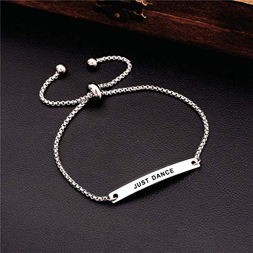 Dainty Cuff Bracelet - Just Dance - Meaningful Engraved Adjustable Bangle Bracelet - Encouragement Gift for Her4