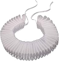 Vista 1 de GRACEART Elizabethan Dickens Ruff Cuello Payaso Collar Elizabeth Muñeca Ruffs Ruffle Cuff Bandas A-collar blanco(1 pieza)