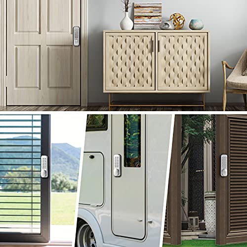 Yyjop Mechanical Door Lock, Mechanical Code Lock, Keyless Entry Lock Set Latch Lock 2-3/8 Inch And 2-3/4 Inch,Suitable For Garage/Hotel/Office/Studio/Warehouse/File Archives #TOP6