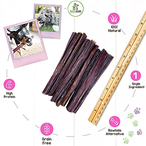 Nature Gnaws Beef Jerky Sticks For Dogs - Single Ingredient Beef Gullet Chew Treats - Simple Natural Delicious Dog Chews - Training Reward - 5-6 Inch #TOP2