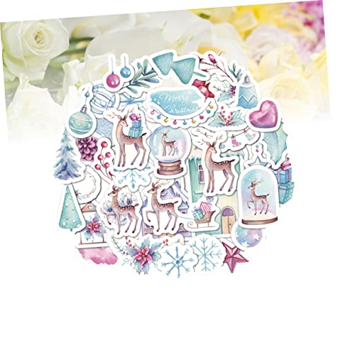 EXCEART 120 Peças Adesivo Decorativo Adesivos De Inverno Adesivos Para Álbum De Fotos Decalques De V