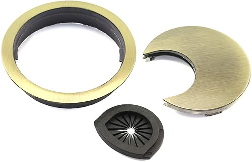 Miniatura 2 de HJ Garden 5 ojales de escritorio de metal de 2-38 pulgadas (2.362 in) para administrar y ocultar el cable de alambre, cubierta de agujero para