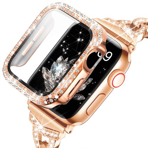 �yDaturus�zAppleWatch�P�[�X �A�b�v���E�H�b�`�J�o�[ Apple Watch 6/5/4/SE 44mm�ƌ݊���������܂� �y�� �����������h�~�ƏՓ˖h�~ �����K���X�X�N���[���v���e�N�^�[ �����x�X�N���[���^�b�` �_�C�������h������΂߂��A