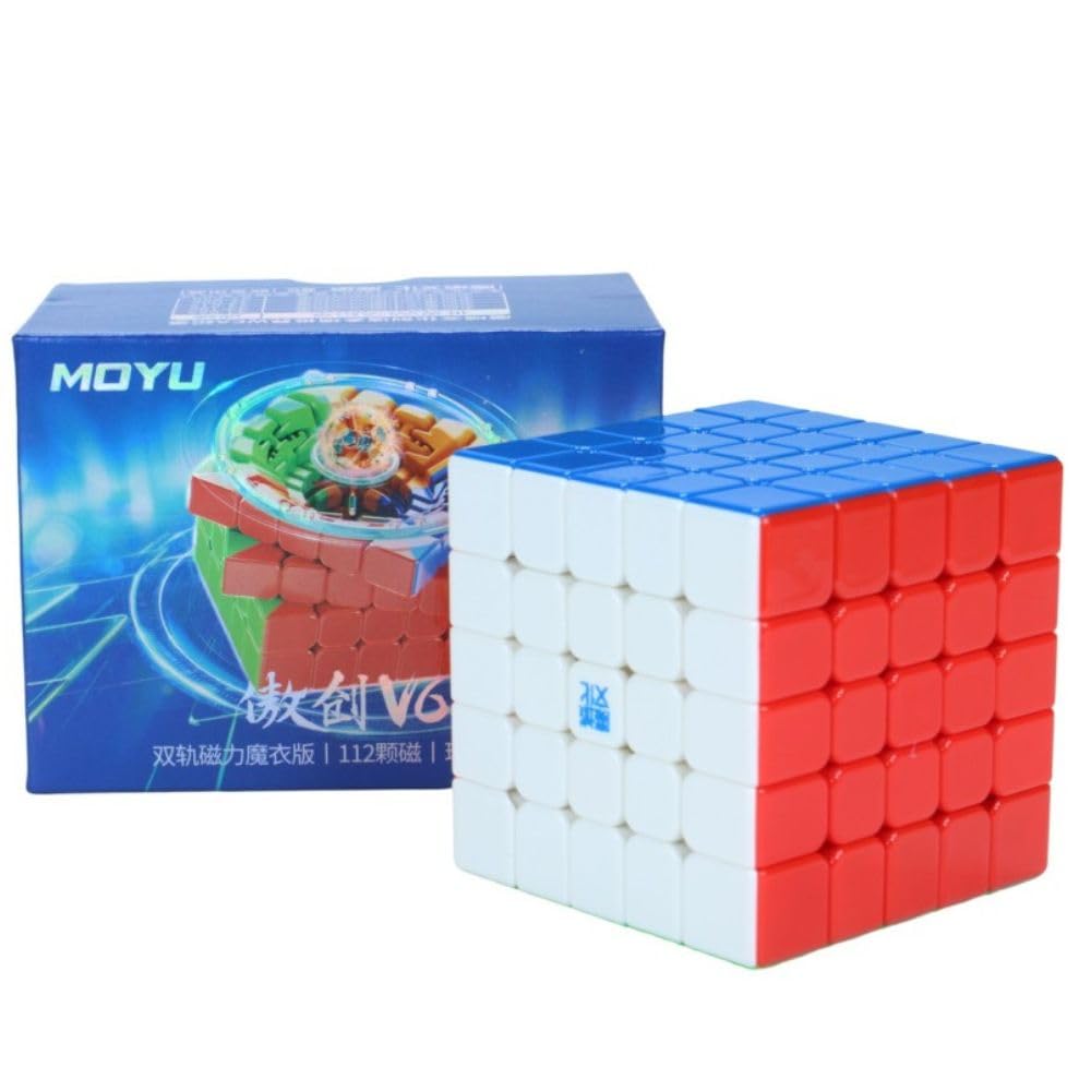 MoYu AoChuang 5x5 V6 Cubo de velocidad magnético de doble pista (60,5 mm) | Rompecabezas con revestimiento UV | 112 imanes para un máximo control y giro suave