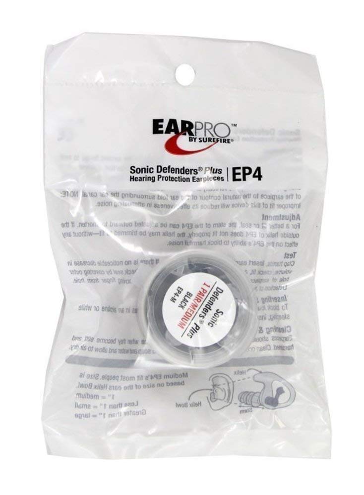 Surefire - Bouchons Anti-bruit EarPro EP4 Sonic Defenders® M - Noir