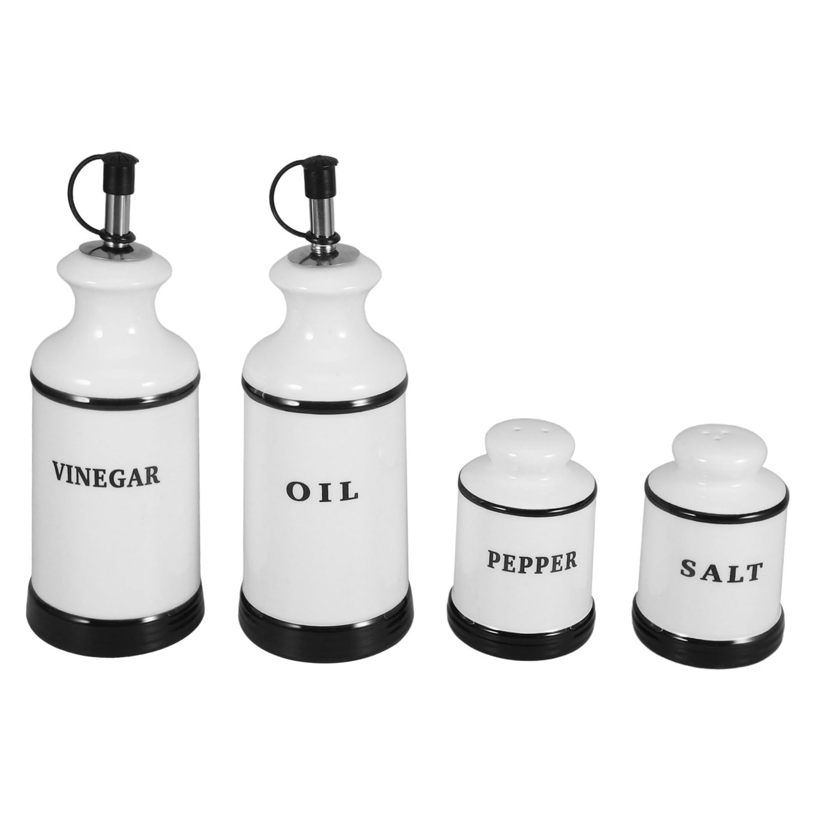 4pezzi Contenitore in Dispenser Aceto e Olio Bottiglia Condimento per Insalata e Design Artistico per