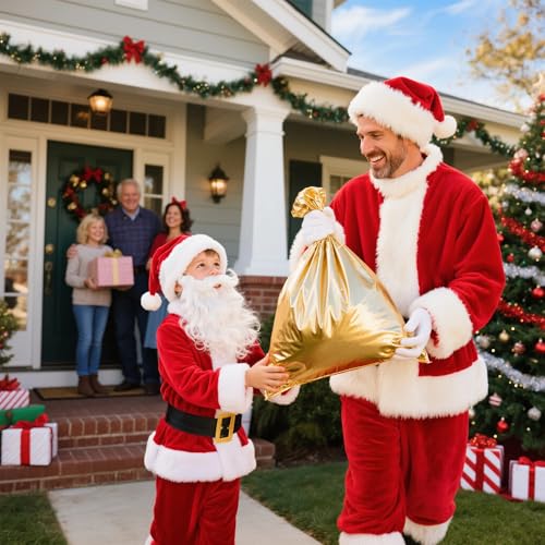 Disfraz Completo de Santa Claus para Niños 9 Piezas miniatura 6