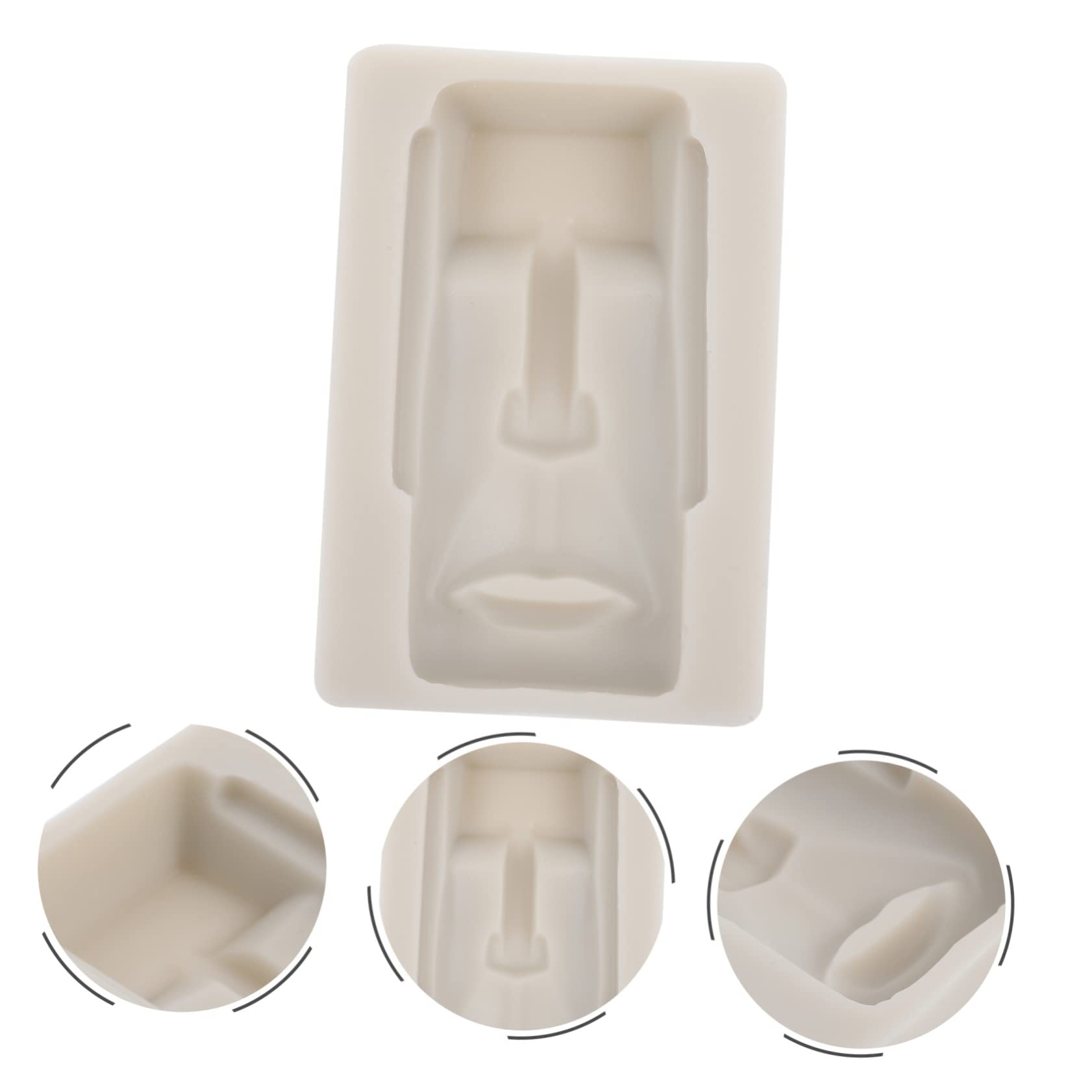 TOPBATHY 4pièces Moule Silicone Moai Pour Chocolat Et Gâteaux Pour Pâques Et Décorations De Desserts Pratique Et Moule à Chocolat Silicone De Qualité Alimentaire