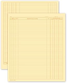Dental Continuation Form for Folder Style Records Large Buff 8 x 9 1/2