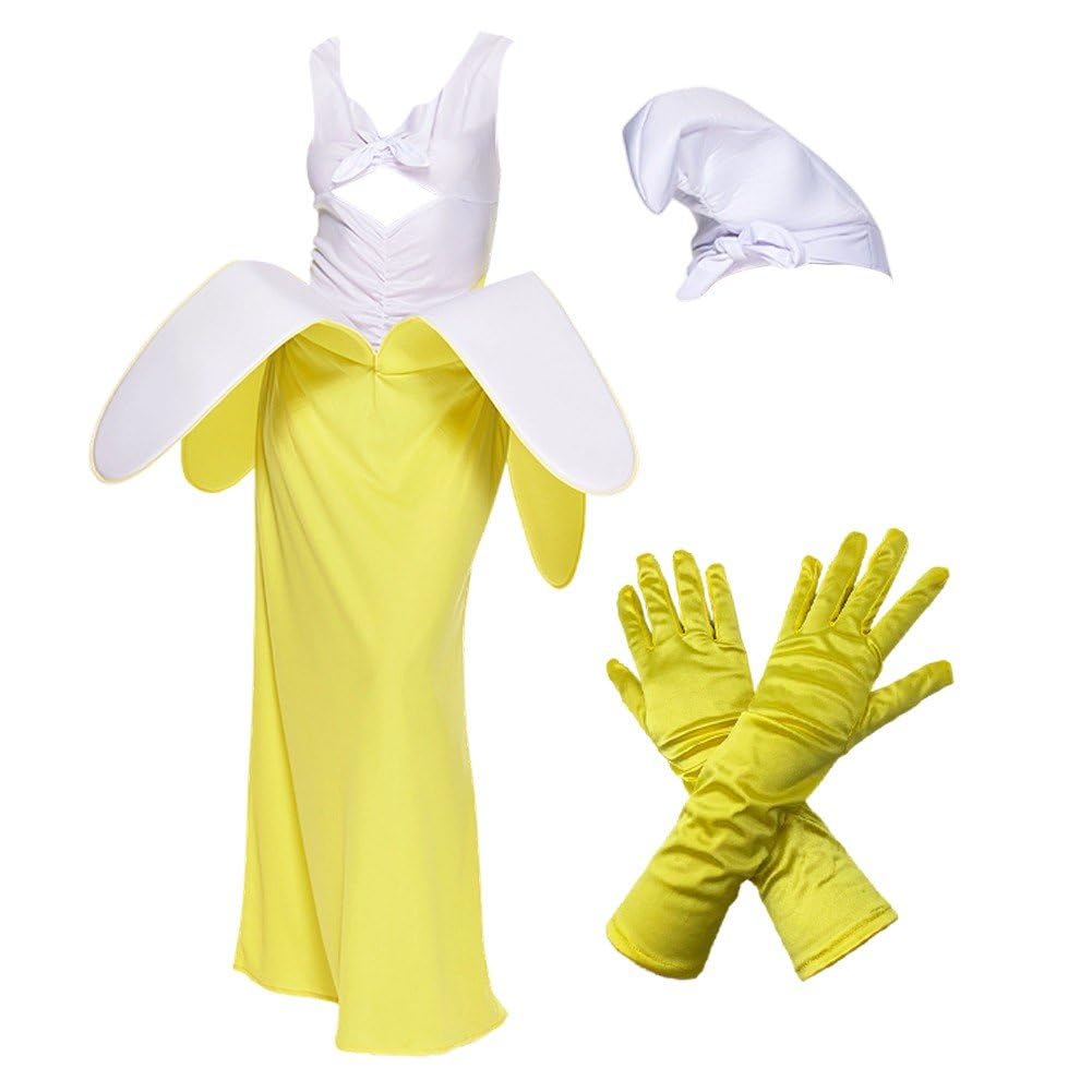 Combinaison Banane Jaune de Fruits - Jupe de Cosplay Adulte Unisexe pour Déguisement Halloween