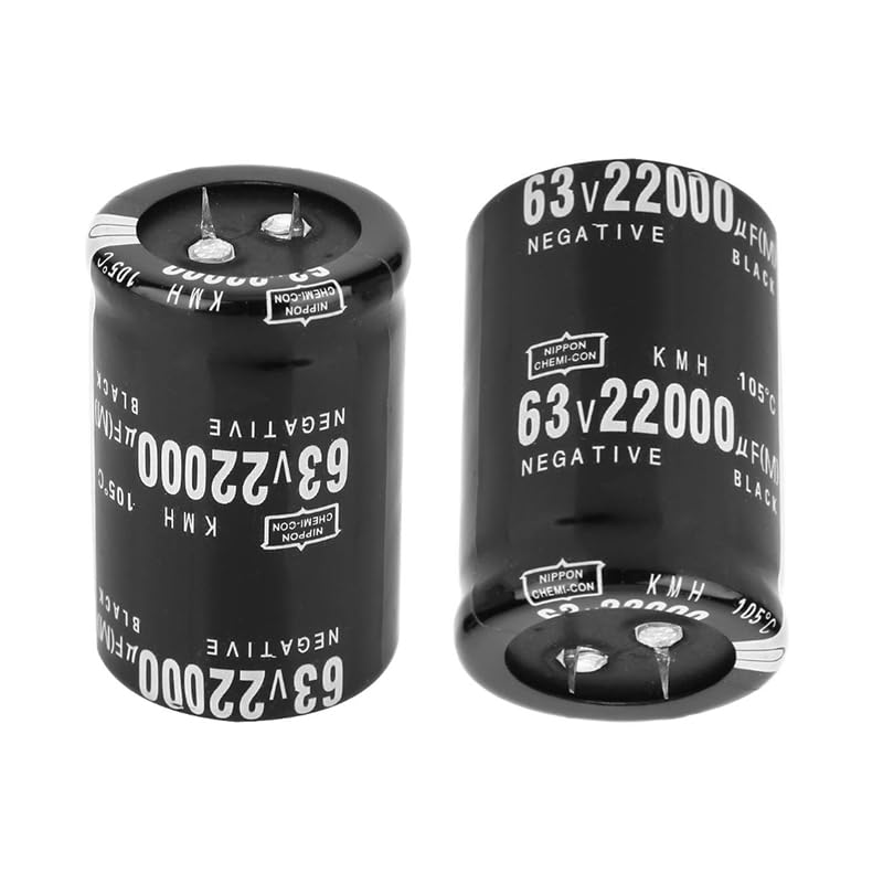 2× Aluminum Electrolytic Capacitors 63V 22000UF 105 Standard (SN) Terminals 35x50mm Amplifier Audio Capacitors