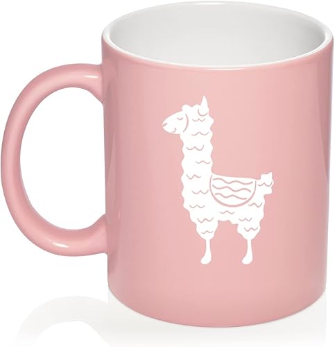 Cute Llama Ceramic Coffee Mug Tea Cup Gift for Her, Women, Wife, Mom, Sister, Girlfriend, Friend, Boss, Coworker, Daughter, Birthday, Wedding,