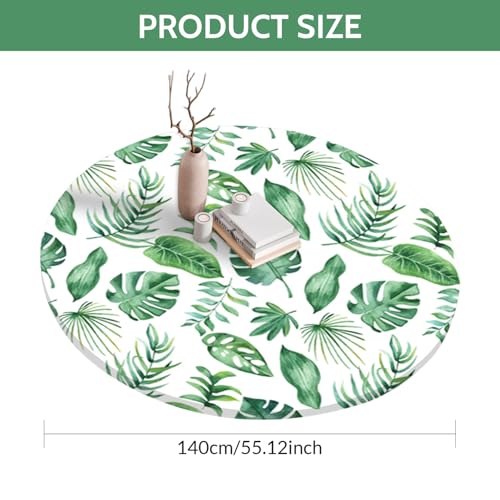 Nappe ronde de 55 pouces imperméable avec élastique ajustée verte