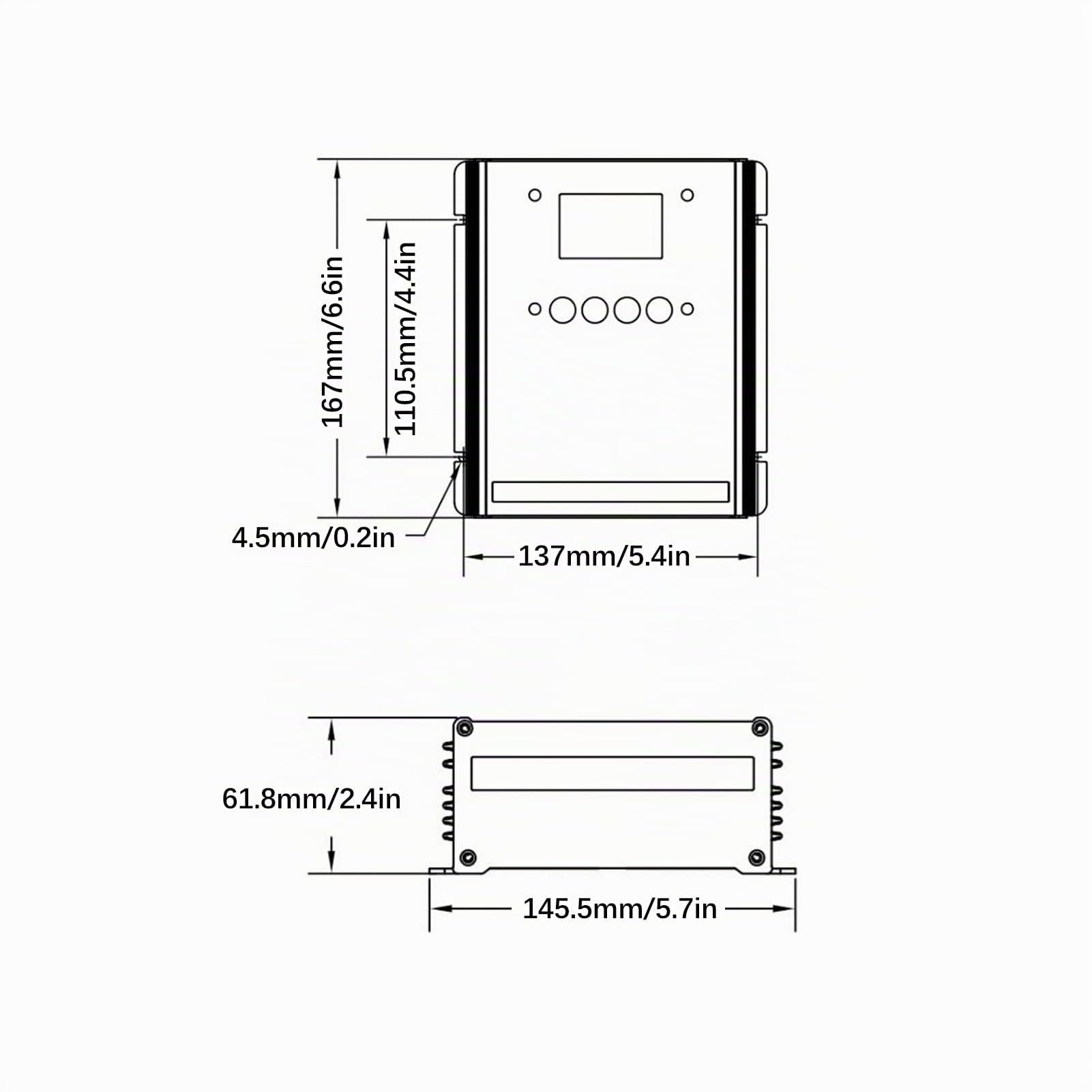 Regolatore di carica ibrido solare eolico, regolatore di carica MPPT con identificazione automatica 12V 24V, solare fotovoltaico 800 W eolico 600 W con schermo LCD per
