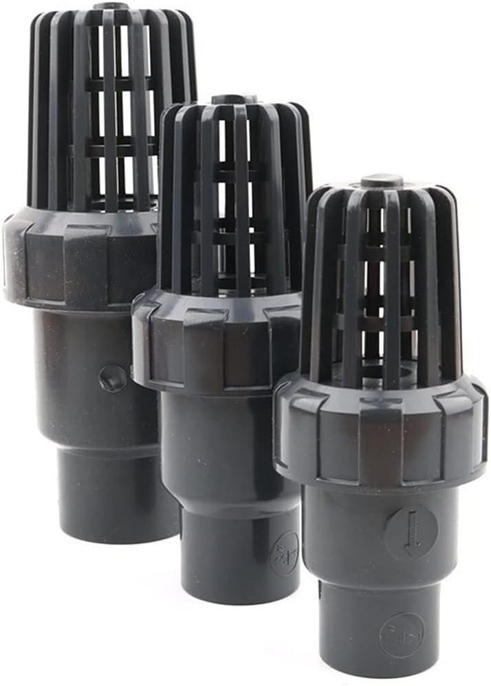 Pipeline Filter,water pipe filter, 1pcs 20 25 32 40 50mm Bottom Valve Pump Water Filter, PVC Check Aquarium Tank Adapter Pipe Fittings(50mm)