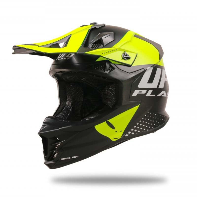 UFO PLAST CASCO INTREPID NERO/GIALLO M