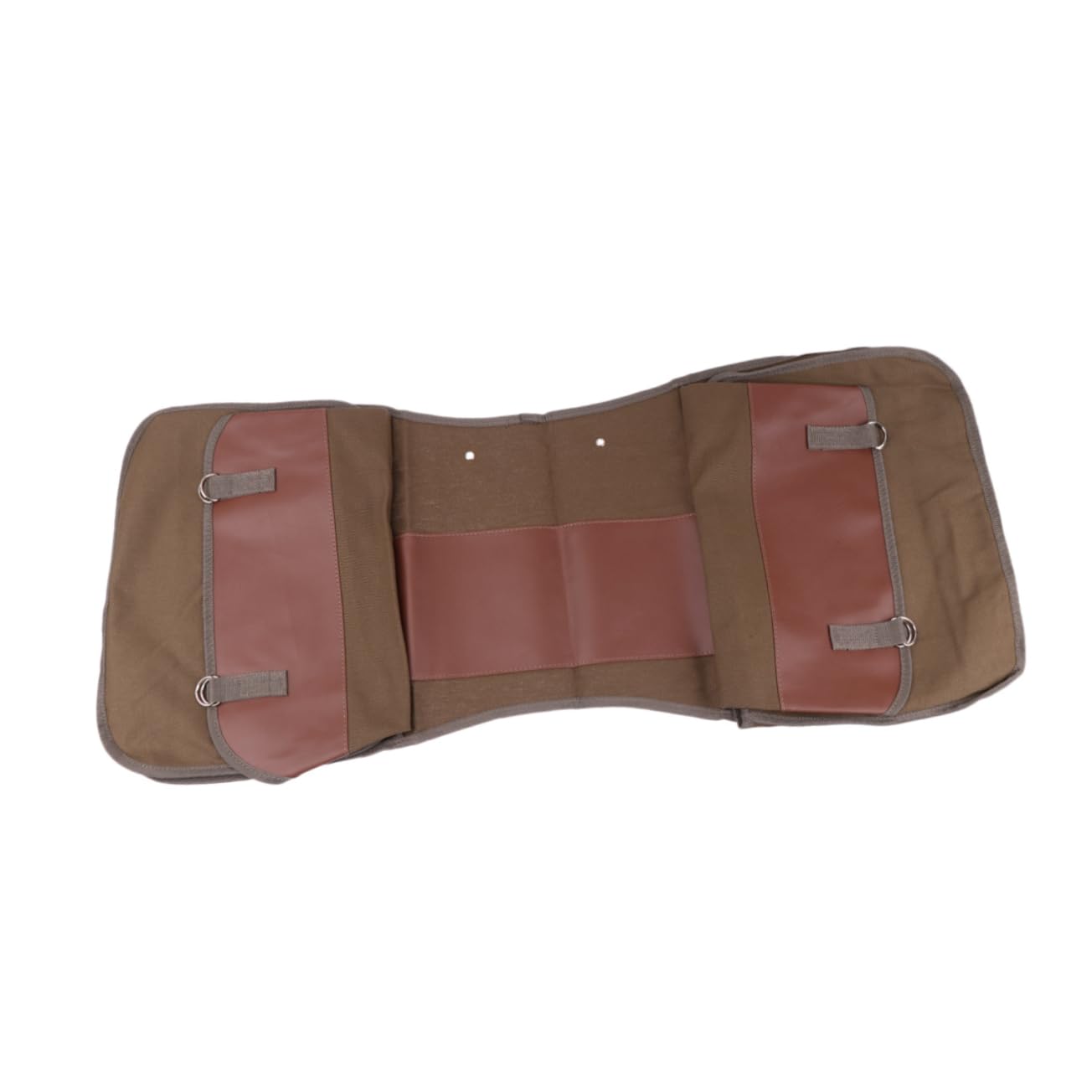SUPVOX Borsa Posteriore Bici a Doppia Tasca Canvas Khaki Maniglia | Confezione Doppia, Design Stratificato Innovativo, Capienza Ampia, per Picnic e Viaggio