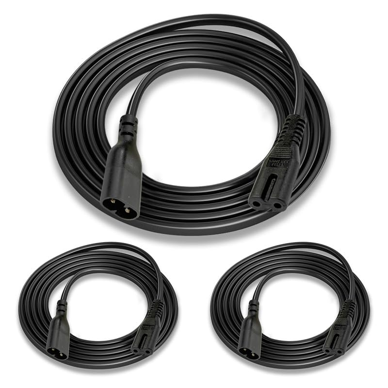 Amazon | Varbmt 1.8m C7-C8 メガネ型電源コード 3本、PSE認証済 7A