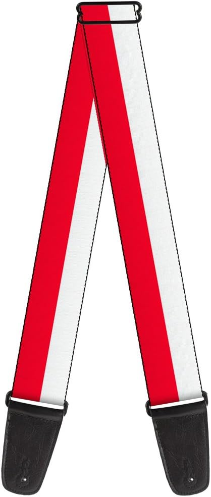 Buckle-Down Guitar Strap North Carolina Flag Stripe Red White 2 Inches Wide